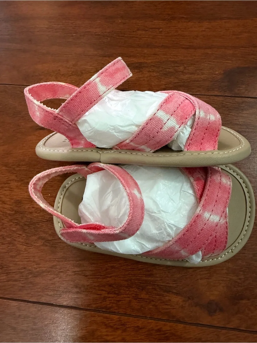 GAP Pink Tie-Dye Toddler Sandals Size 6-12M